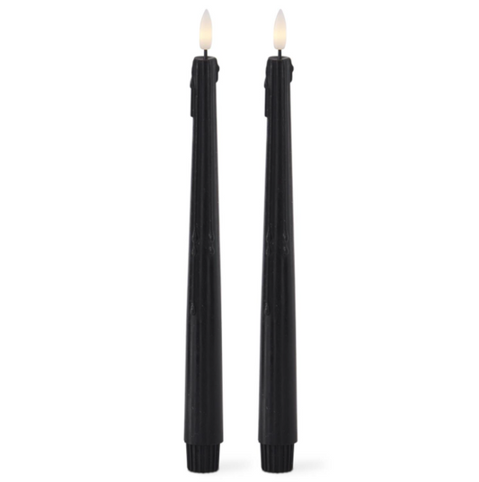 11.5" LED Drip Taper Set - Black