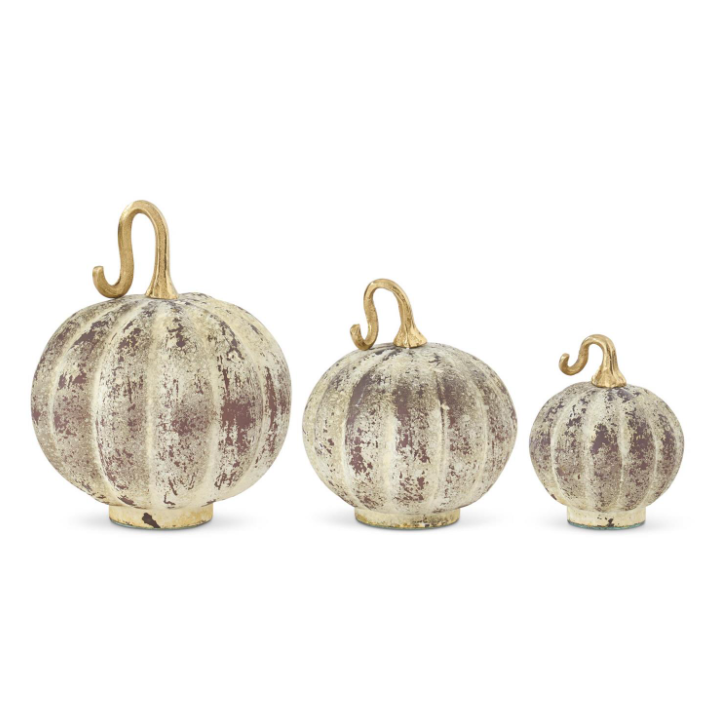 Distressed Glass Pumpkin - MD