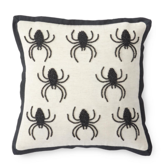 Beaded Spider Pillow