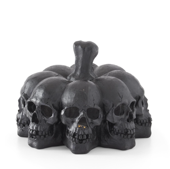8" LED Skull Pumpkin