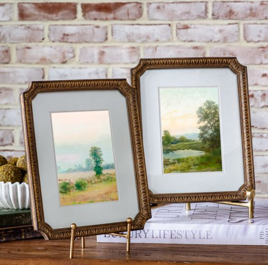 8x10 Antique GLD Frame Landscape Art