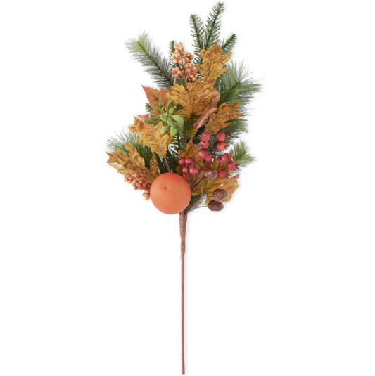 Pine Oak & Maple Leaf w/ Orange Spray