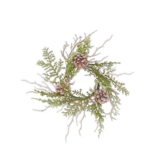 Twig/ Pinecone Juniper Candle Ring