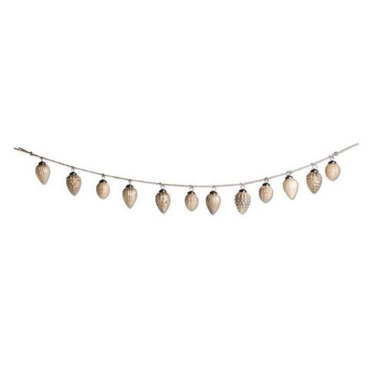 Brown Mercury Glass Acorn Garland