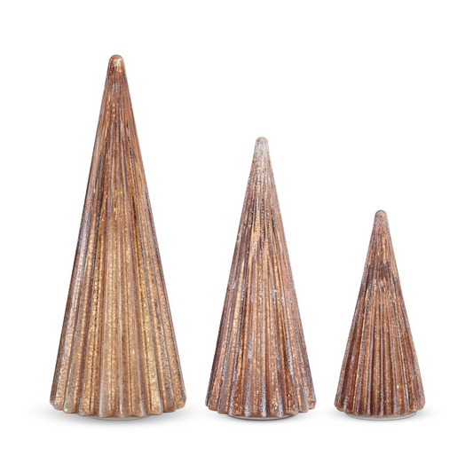 Frosted Copper LED Mercury Glass Tree - L