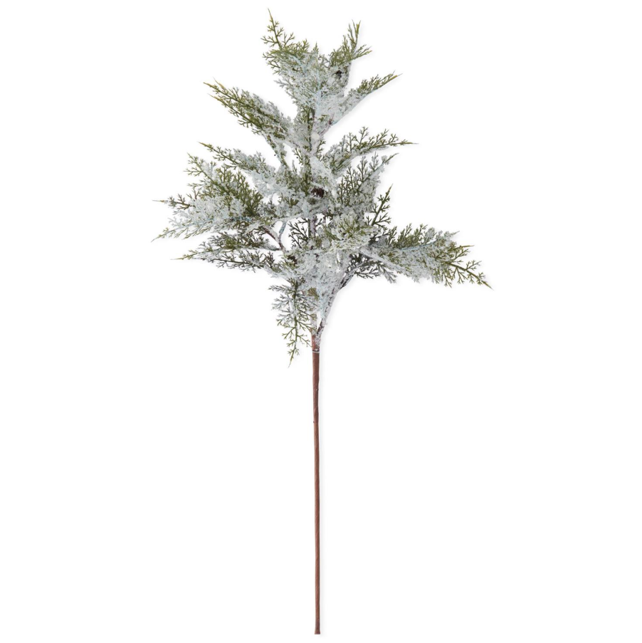 Snowy Glitter Branch w/ Pinecones