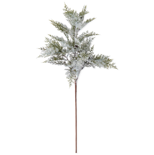Snowy Glitter Branch w/ Pinecones