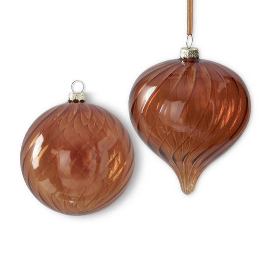 Copper Glass Ornament - 2 STYLES