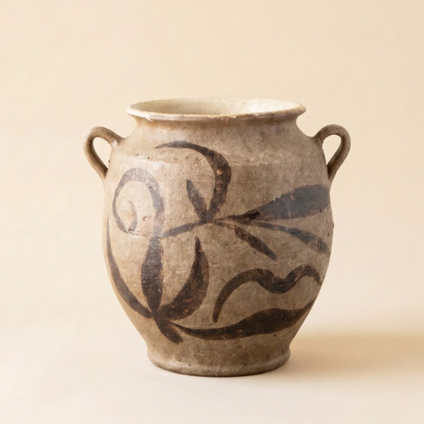 Hand-Painted Ceramic Vessel