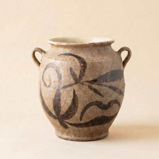 Hand-Painted Ceramic Vessel