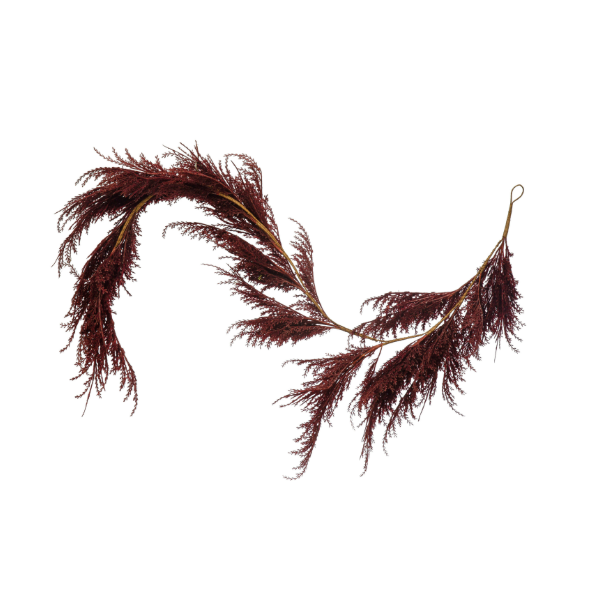 Burgundy Pampas Grass Garland 72"