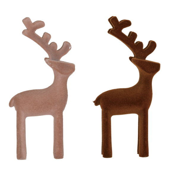 Flocked Reindeer - BROWN