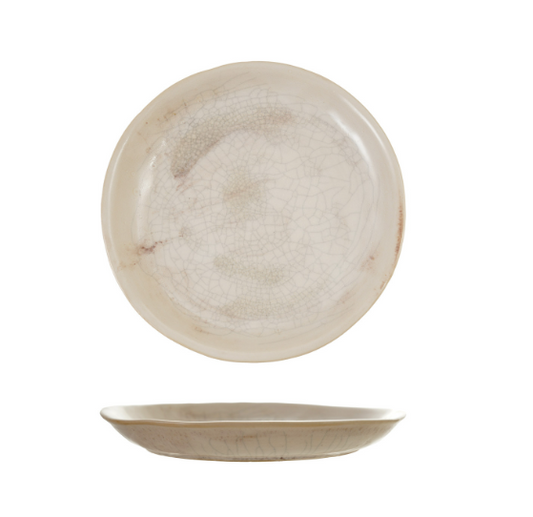 Crackle Glaze Stoneware Plate