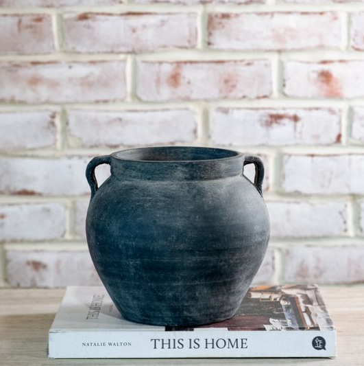7" Charcoal Vase w/ Handles