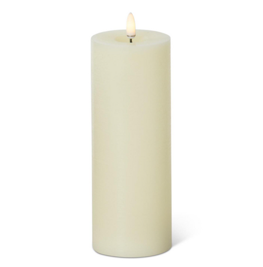 8x3" Cream Flameless Wax Pillar