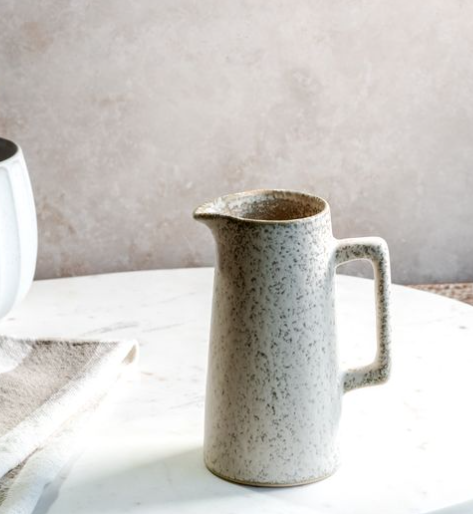 Reactive Glaze Beige Pitcher