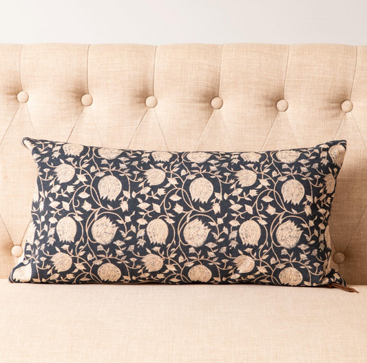 Navy Block Print Lumbar