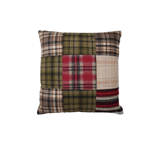 Patchwork Plaid Pillow 20"SQ