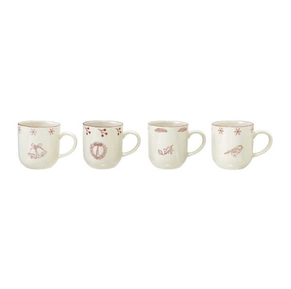 Hand-Stamped Holiday Mug - 4 STYLES