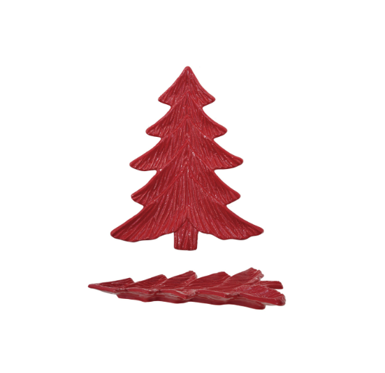 Red Ceramic Tree Plate