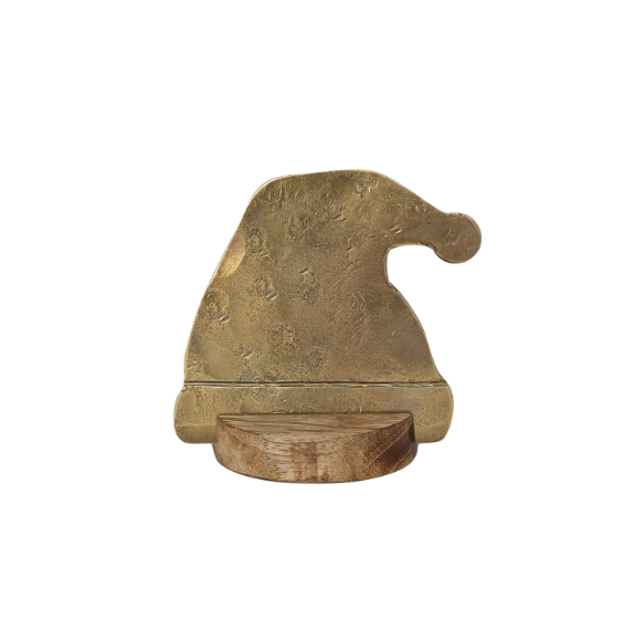 Santa Hat Cheese Knife w/ Wood Stand