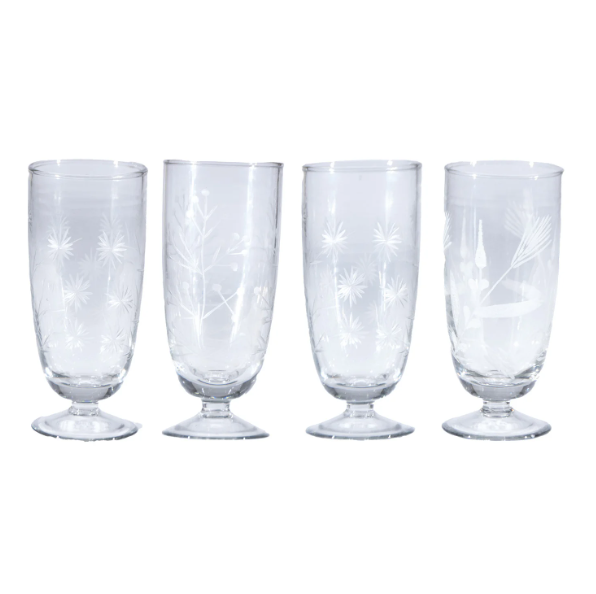 8oz Snowflake Drinking Glass
