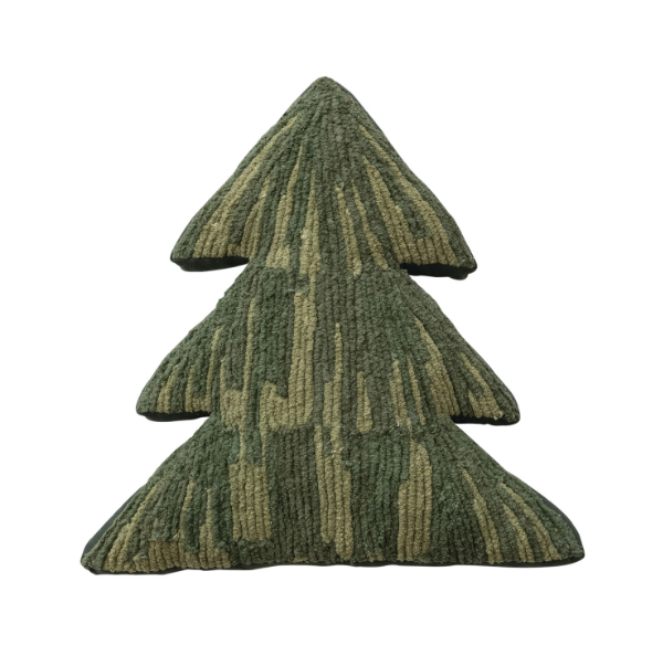 Tufted Cord Embroidered Tree Pillow