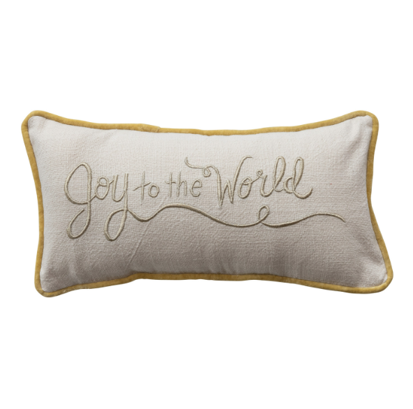 "JOY TO THE WORLD" Lumbar Pillow