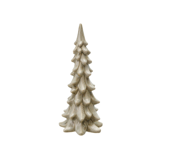 10" Light Green Stoneware Tree