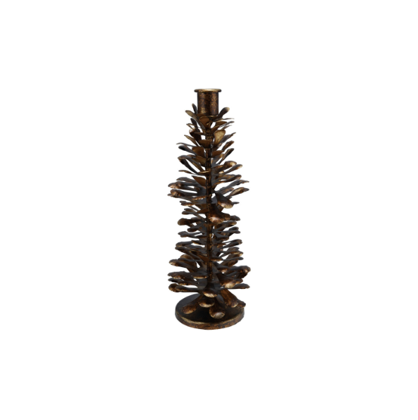 ANTQ Gold Pinecone Taper Holder