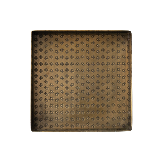 Antique Brass Finish Debossed Tray