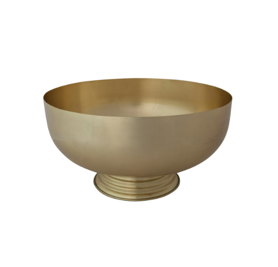 Matte Gold Metal Footed Bowl