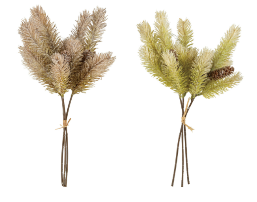 Faux Pine Bundle w/ Pinecones - 2 Colors