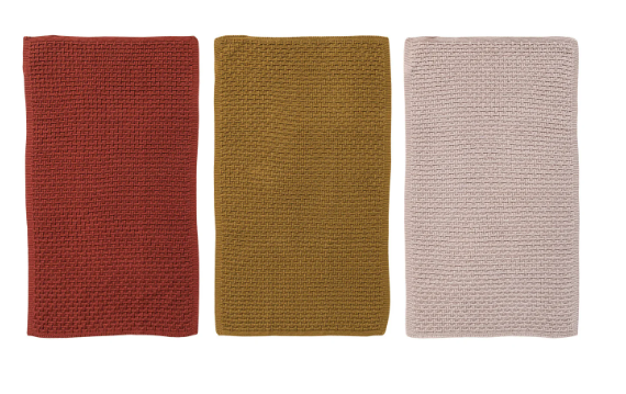 Cotton Knit Tea Towel, 3 Colors