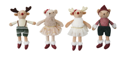 Plush Reindeer/Bear, 4 Styles