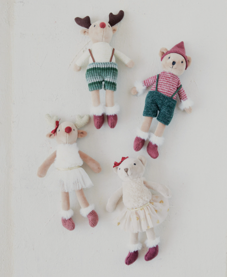 Plush Reindeer/Bear, 4 Styles