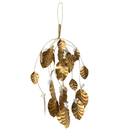 Brass Leaf & Acrylic Bead Bunch