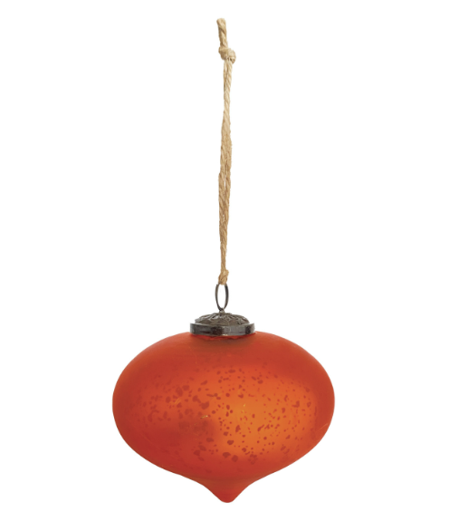 Rust Mercury Glass Finial Ornament
