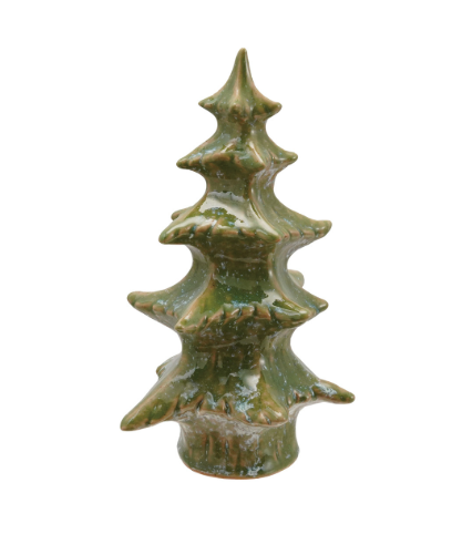 Green Stoneware Tree - S