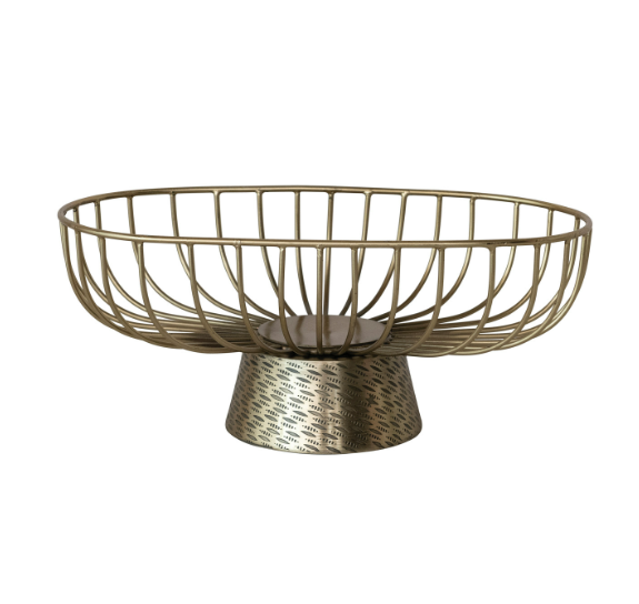 Gold Metal Wire Footed Bowl