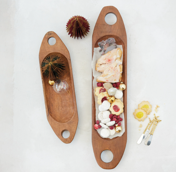 Reclaimed Wood Tray w/ Handles - L