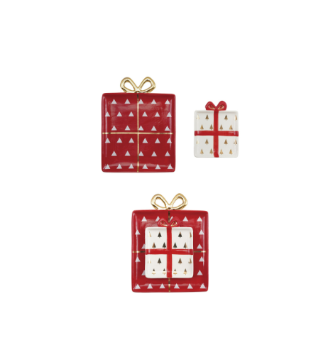Stoneware Gift Shaped Dishes - L