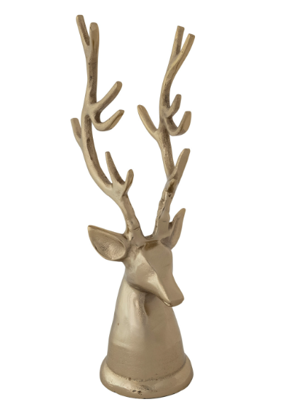 Gold Finish Reindeer Head