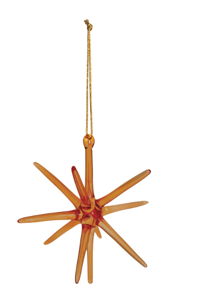 Blush Handmade Glass Star Ornament