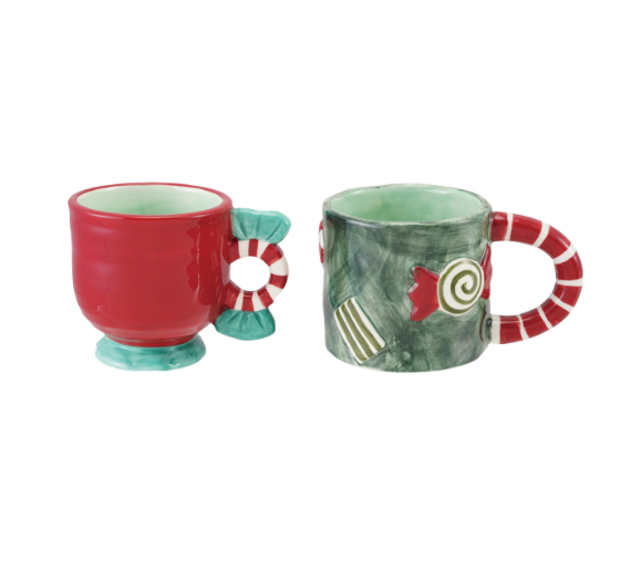 Hand-Painted Mug w/ Candy Design - 2 Styles