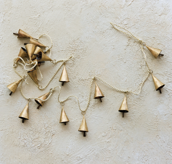 Bell Garland w/ White & Gold Cord