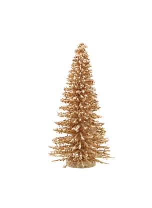 Wood Tree w/ Iridescent Glitter - L
