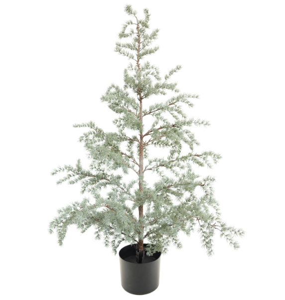 Faux Evergreen Tree in Plastic Pot