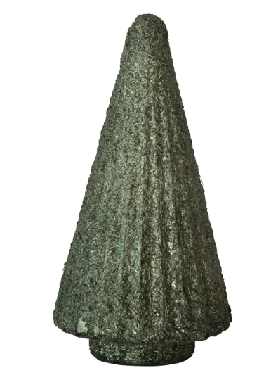 Green Foiled Fluted Glass Tree