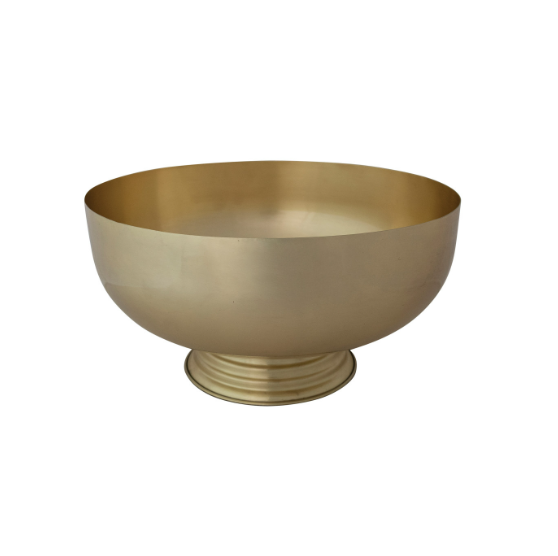 Matte Gold Metal Footed Bowl